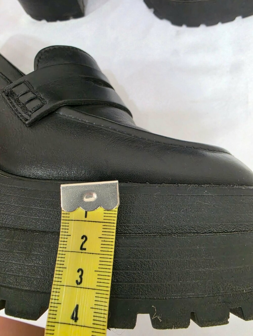 Aldo Black Platform Chunky Heel Loafers Y2K - Picture 10 of 11